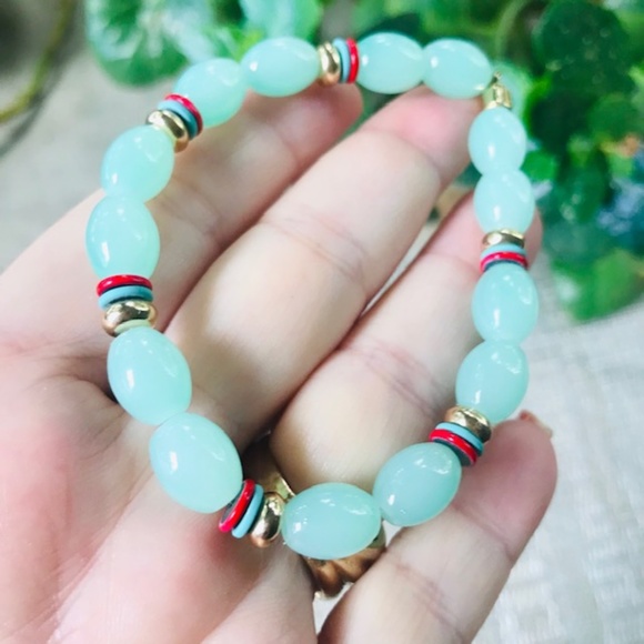 ERIMISH BRACELETS ⭐️ New SEA-MIST GOLD PYRAMID STUDDED LEATHER 4 PC STACK NWT - Picture 12 of 15